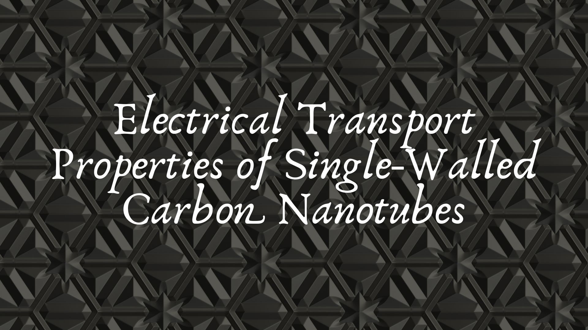 Electrical Transport Properties of Single-Walled Carbon Nanotubes