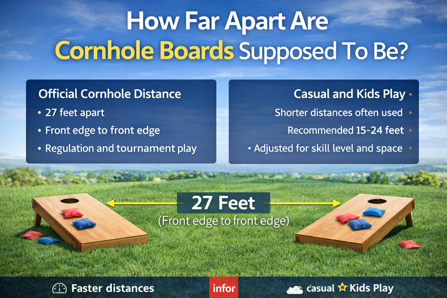 How Far Apart Are Cornhole Boards