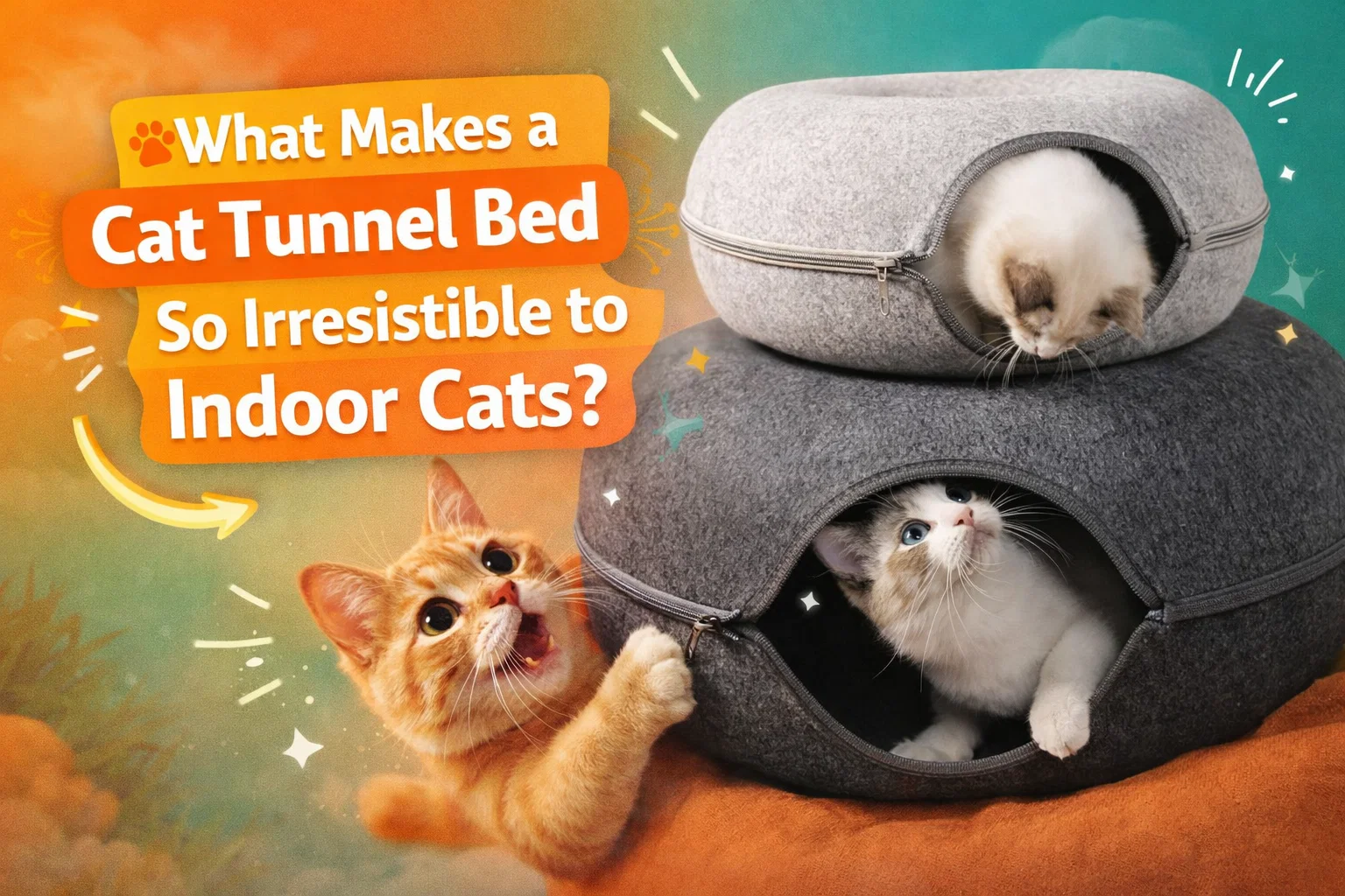 cat tunnel bed
