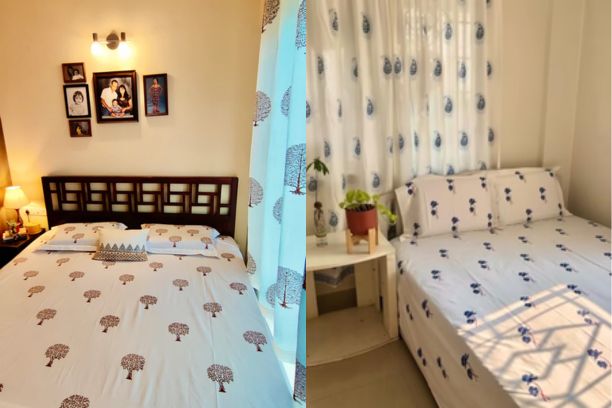 hand block bed sheets